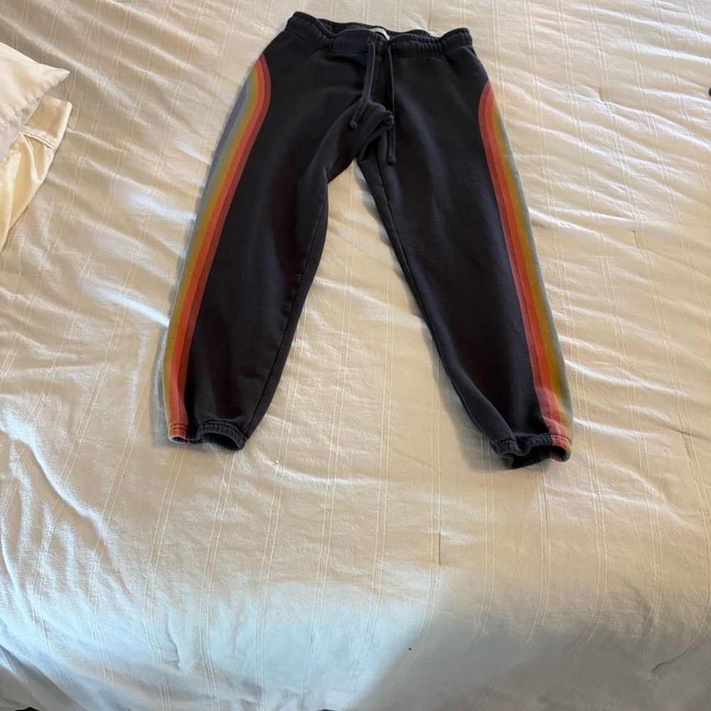Marine Layer Women's Joggers with Rainbow Stripes